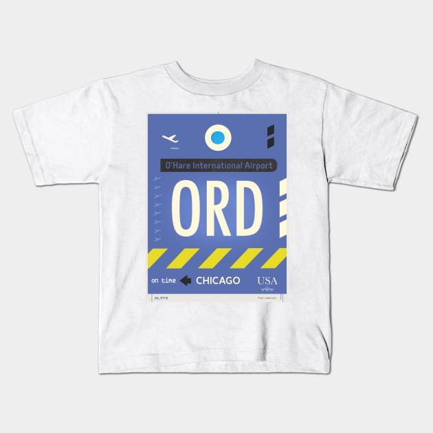 ORD O'Hare Airport code Kids T-Shirt by Woohoo